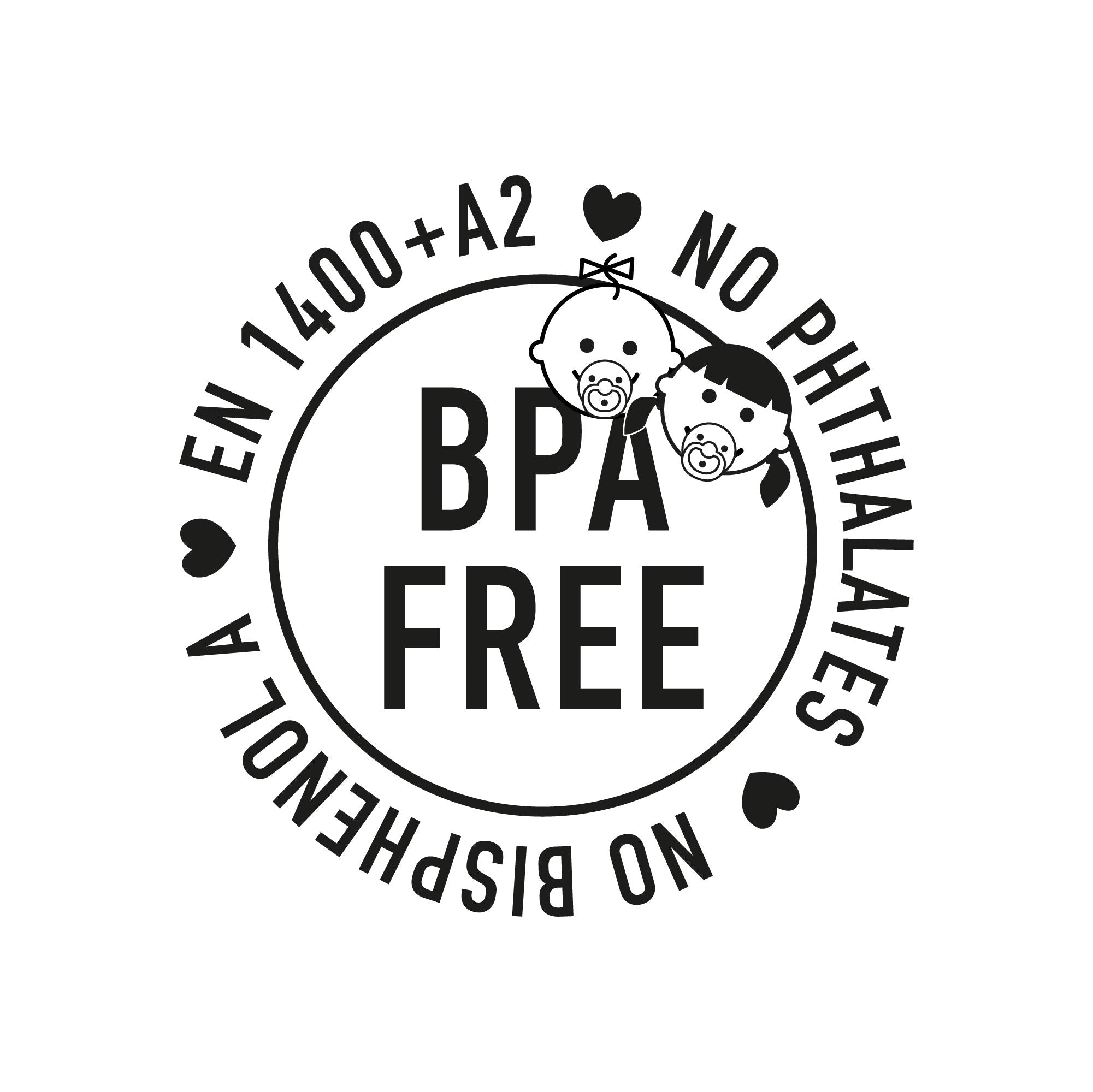 BIBS De Lux BPA-free materials sign