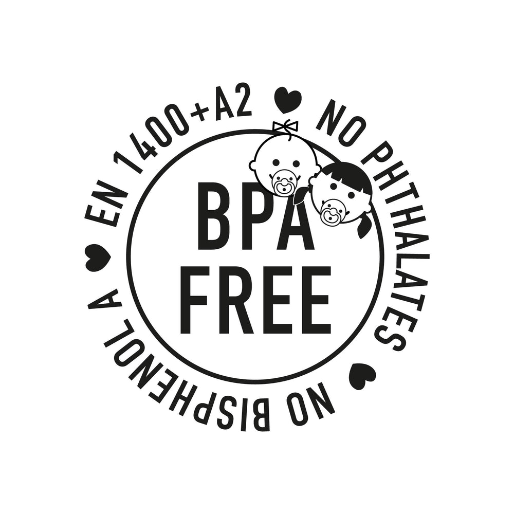 BIBS De Lux BPA-free materials sign