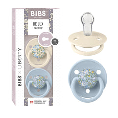 BIBS De Lux Liberty two-pack front view for easy-clean everyday use
