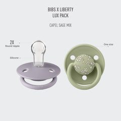 BIBS De Lux Liberty Capel Sage closeup silicone nipple texture for gentle sucking