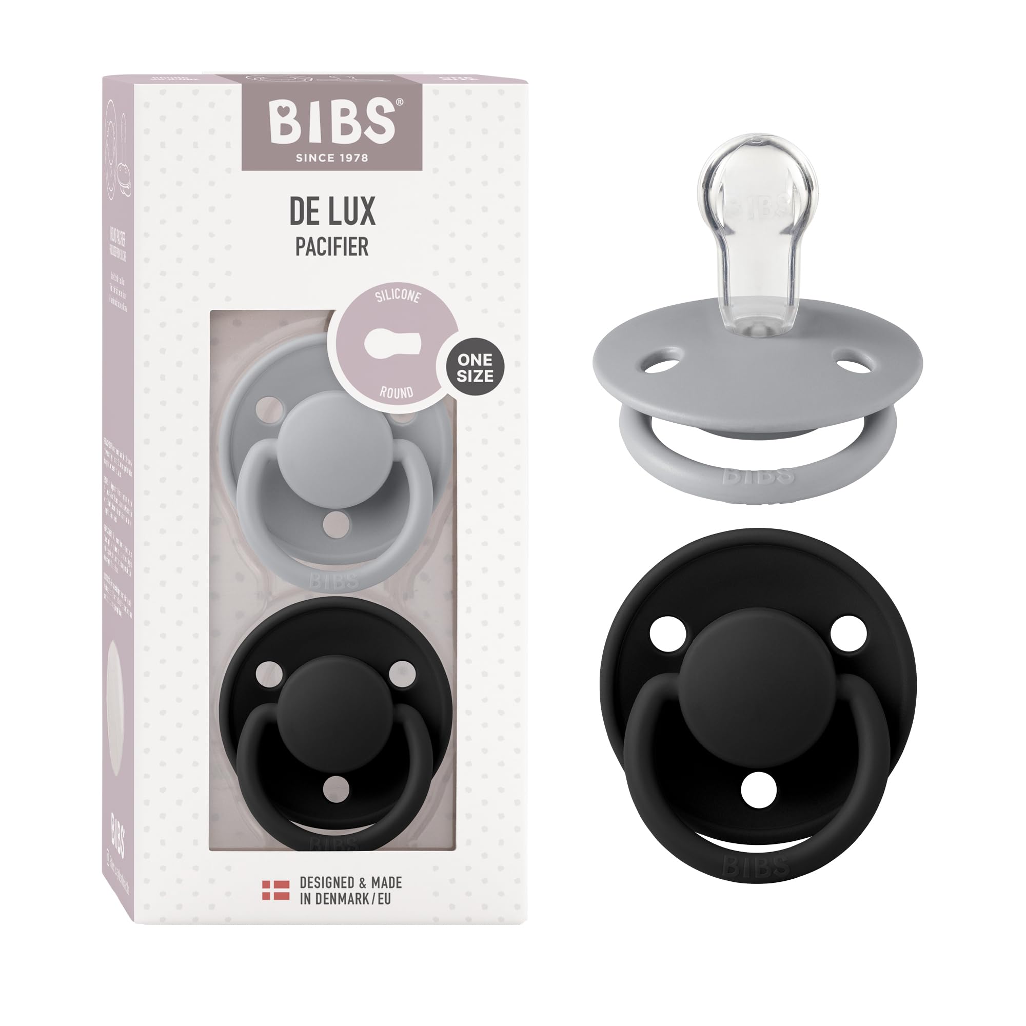 BIBS De Lux cloud silicone pacifier soothing sleep routine