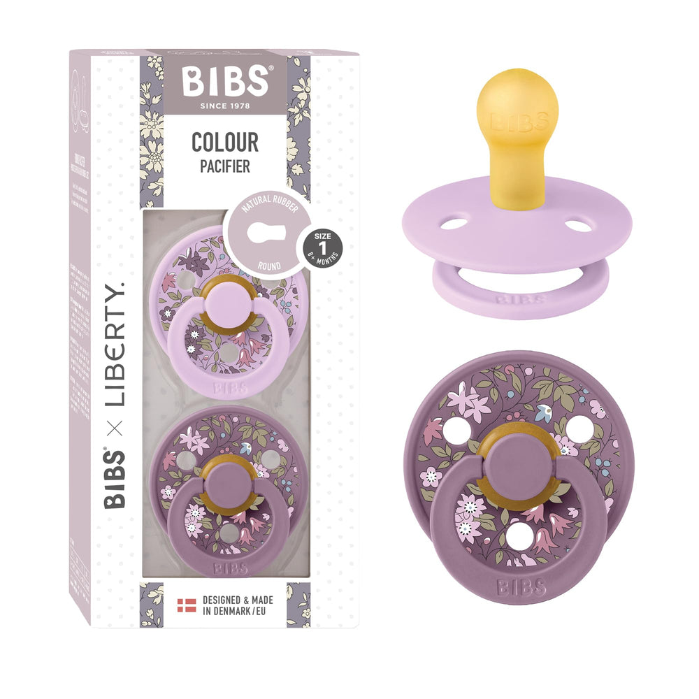 BIBS Liberty soother chamomile lawn closeup highlighting natural latex comfort for gentle soothing