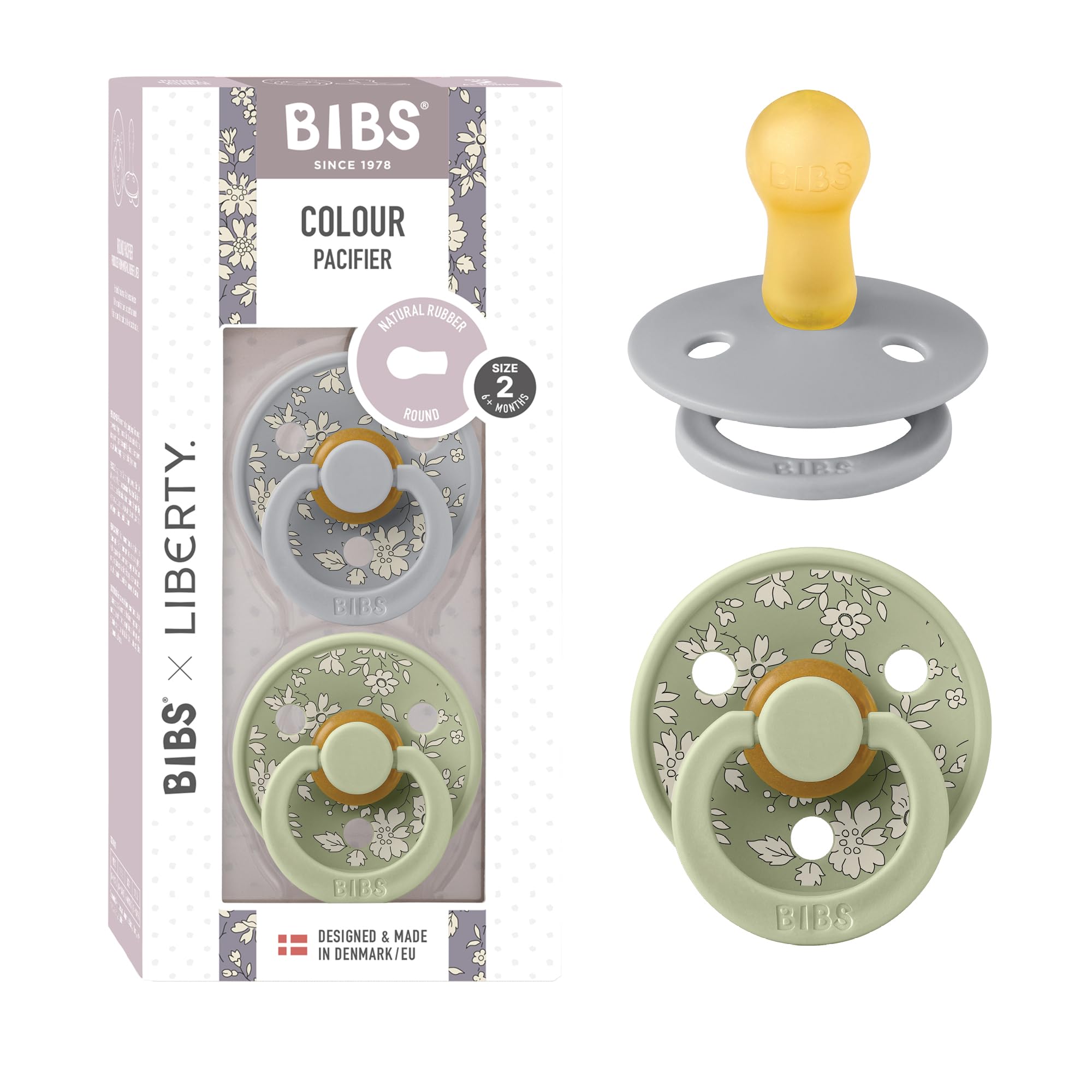 BIBS Liberty Capel Sage pack front view for natural comfort and soothing