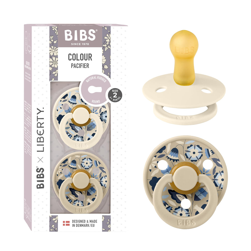 BIBS Liberty two-pack in Bobo Ivory Mix offers calming comfort for naps.
