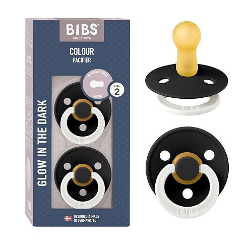 BIBS pacifier black night close-up shows timeless soothing design