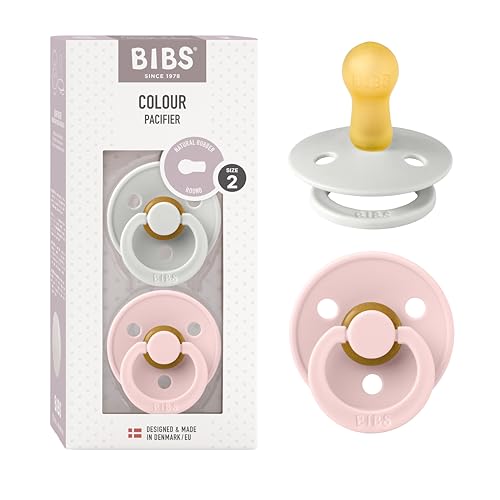 BIBS pacifier Blossom closeup highlights natural rubber softness for soothing.