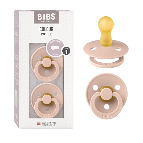 BIBS pacifier blush pack-of-2 shown for newborn comfort.