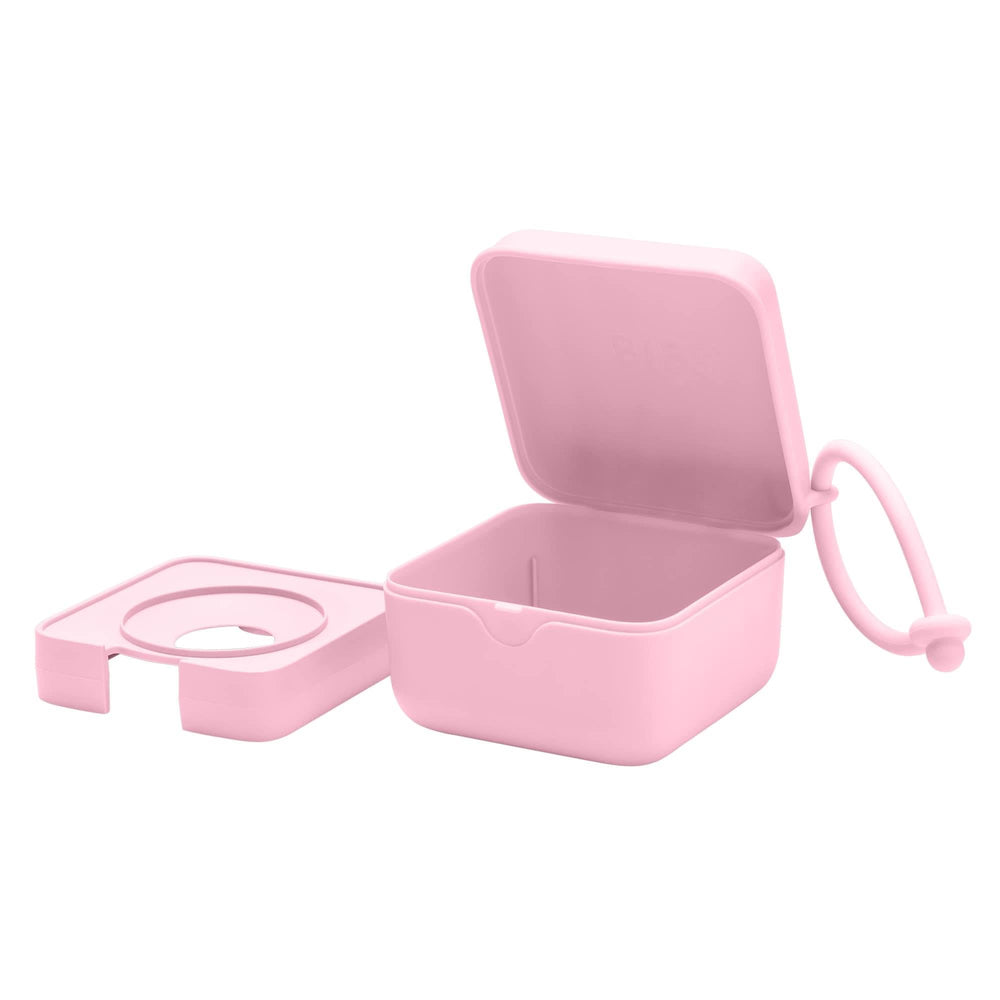 BIBS pacifier box demonstrates microwave sterilization for quick sanitization of silicone pacifiers.