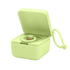 BIBS pacifier box demonstrates microwave sterilization for silicone pacifiers
