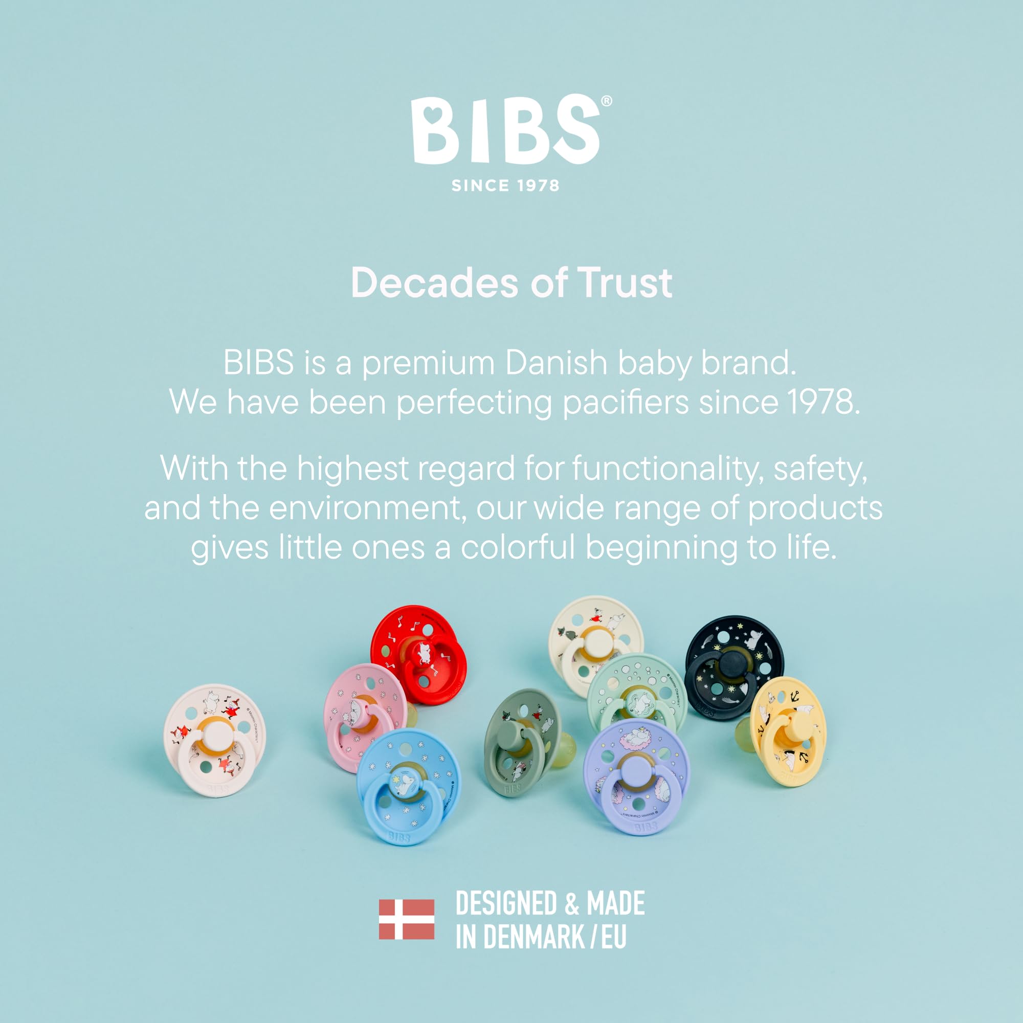BIBS packaging and colors on display for Nordic-inspired styling