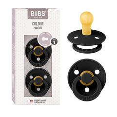 BIBS pacifier colour collection black provides timeless soothing for newborn calm