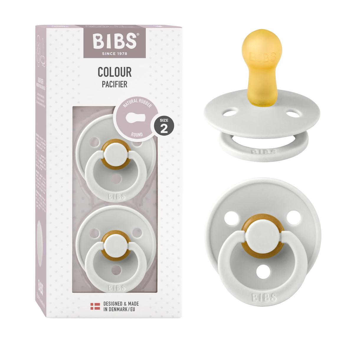 BIBS pacifier haze pack-2 soothing natural rubber for calm self-soothing