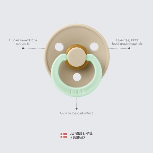 BIBS pacifier made-in-denmark close-up reflects Danish craftsmanship and safety