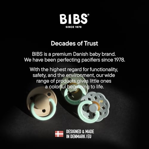 BIBS pacifier size-2-6-18-months close-up demonstrates growth-friendly fit