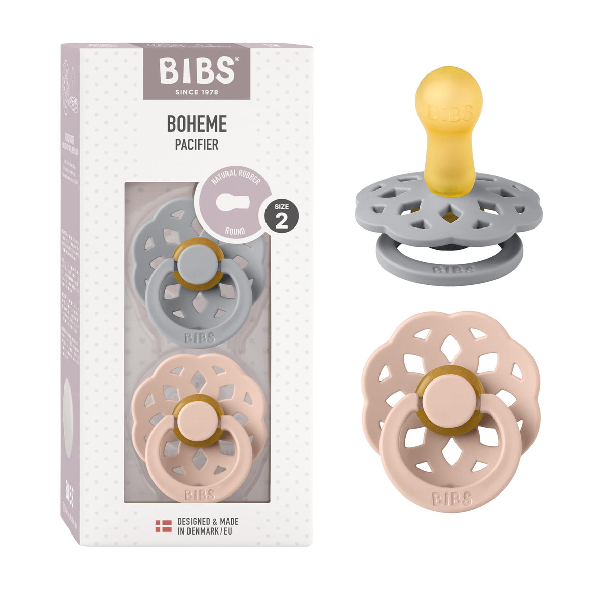 BIBS Boheme cloud pacifier in soft blue for calming nap times