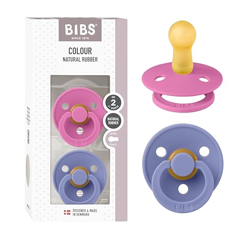 BIBS pacifiers Bubblegum color pack showcases timeless Danish design for soothing comfort.