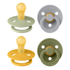 BIBS pacifiers Colour 4-pack Garden Colors offers vibrant soothing options for babies.