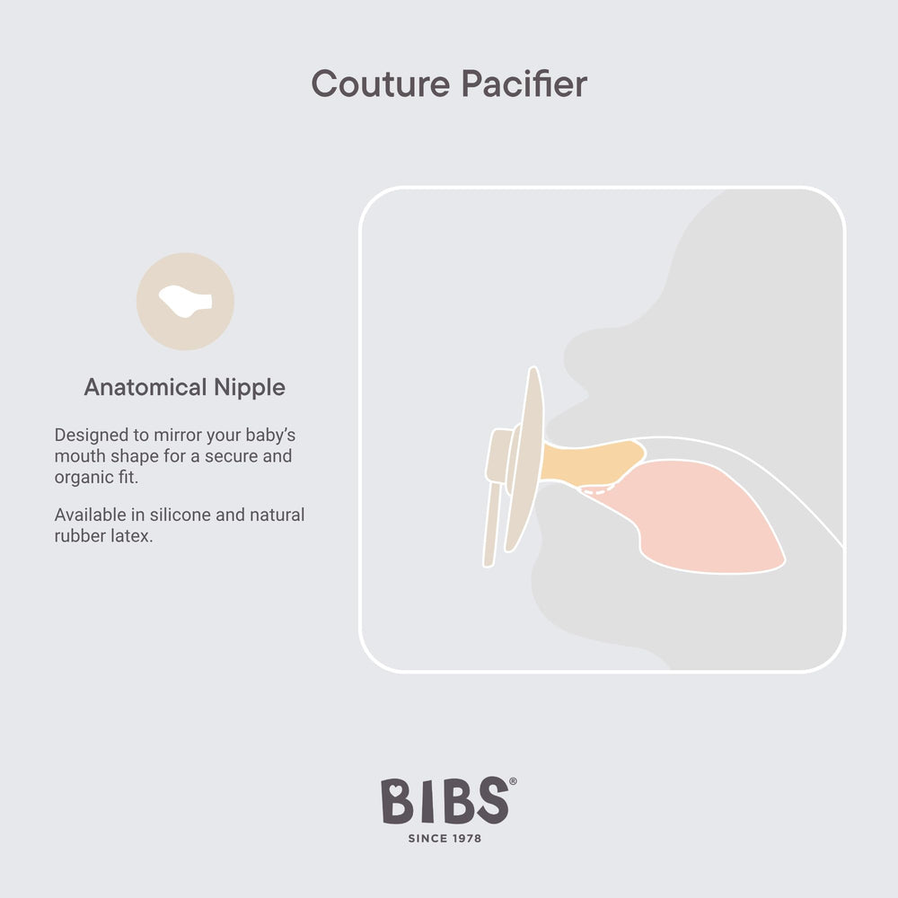 BIBS Couture Ivory Sage anatomical nipple closeup shows soft silicone and ergonomic shaping