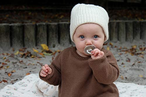 BIBS Ivory pacifier sterilization steps illustration for safe-use reminder.