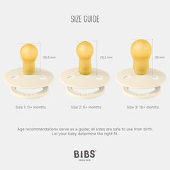 BIBS Pacifiers latex-natural rubber close-up shows soft texture for comfort.