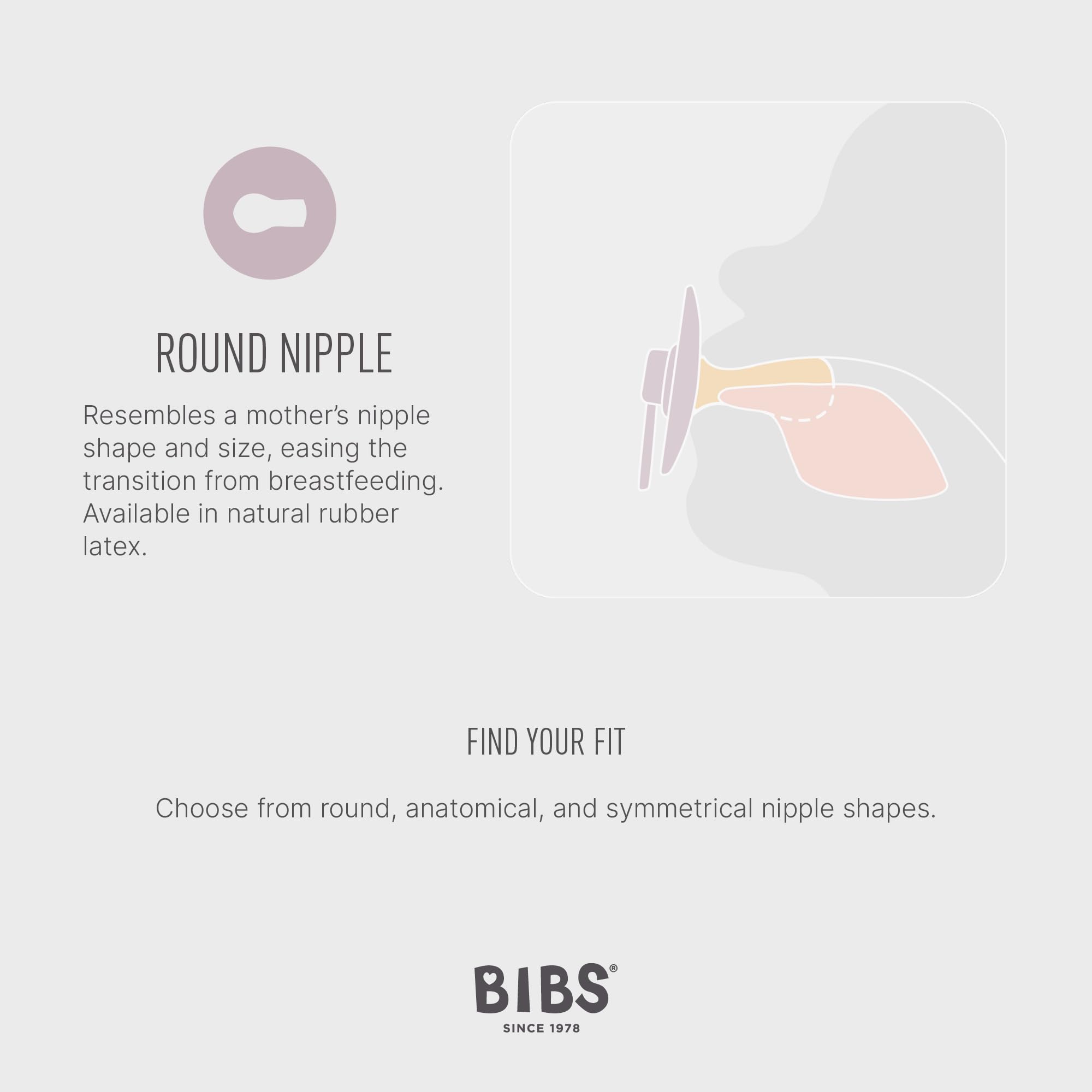 BIBS pacifiers natural latex closeup showcases soft texture and durable bite endurance