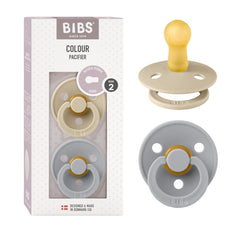 BIBS pacifiers Vanilla/Cloud packaged for gifting and everyday use