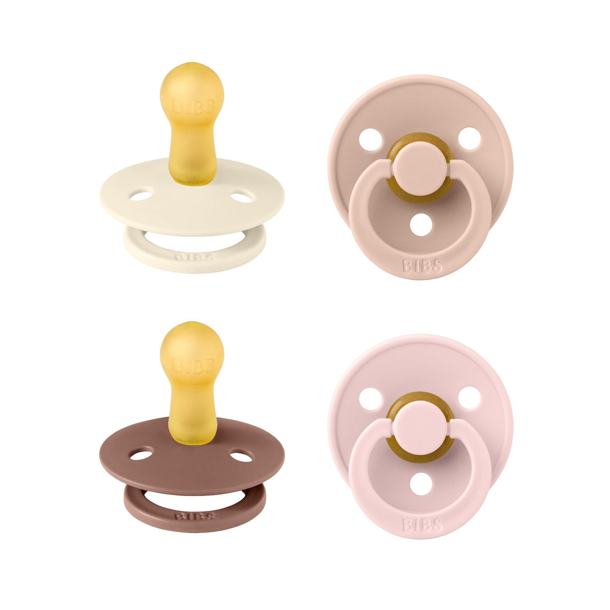 BIBS Pacifiers Vanilla Mix Pack shown for calm babies during daily routines.