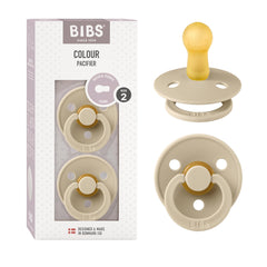 BIBS pacifiers Vanilla set of two front view promotes gentle self-soothing