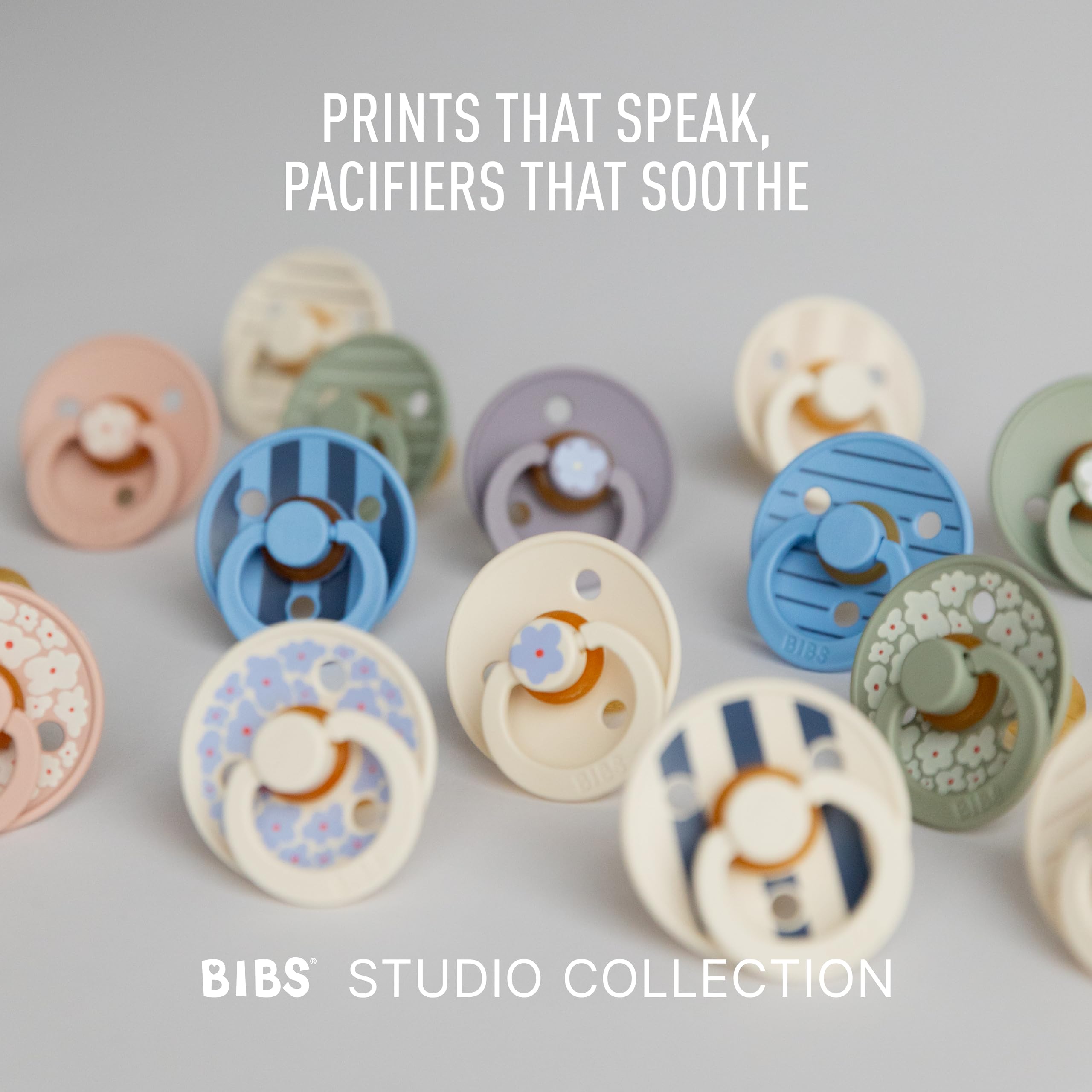 BIBS pack of two sky blue pacifiers ideal for rotation and day-night use