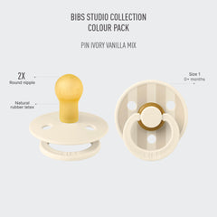 BIBS round nipple ivory-vanilla closeup highlights natural latch feel