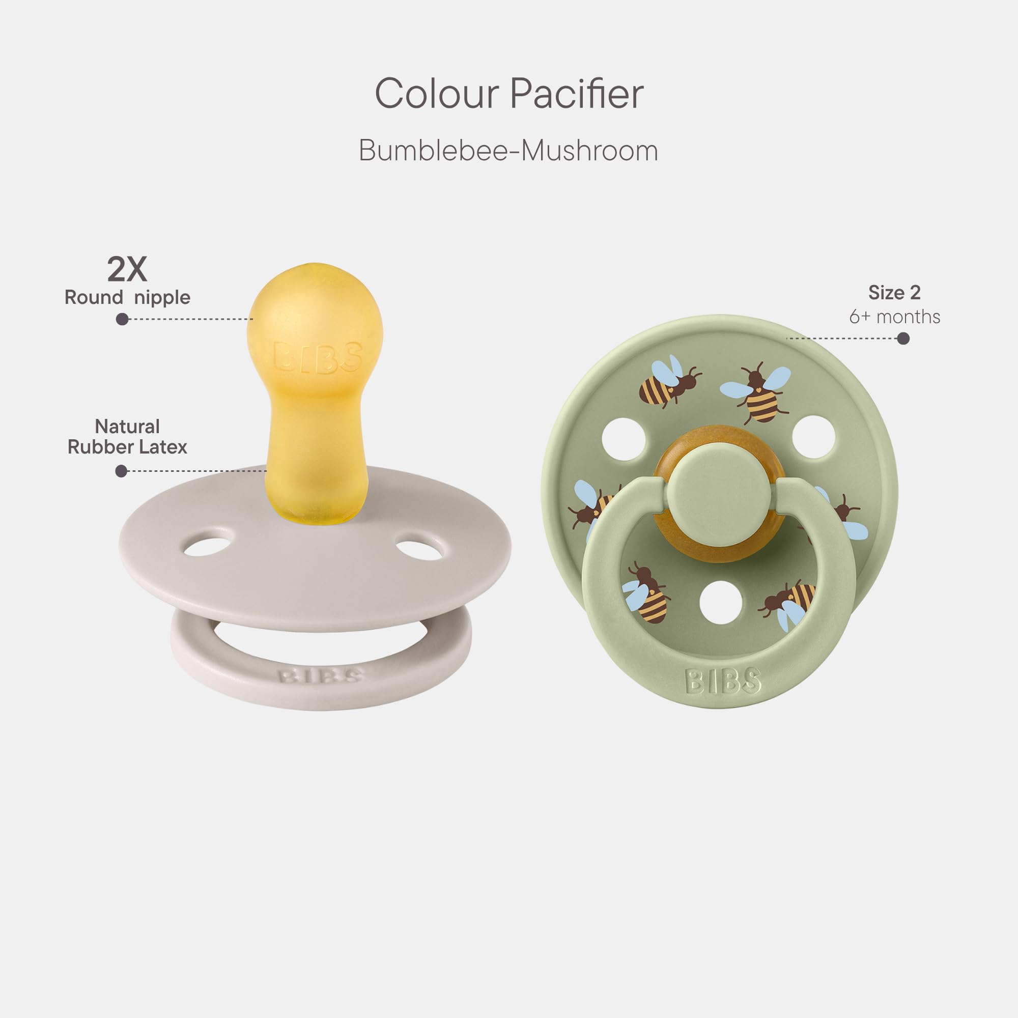 BIBS Studio Soother 2-Pack Denmark-made packaging closeup highlighting premium safety and design.