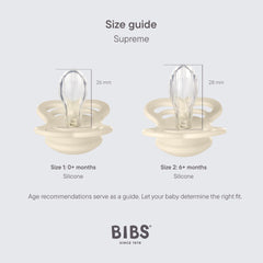 BIBS Supreme blush pacifier highlights gentle design aiding self-soothing during quiet moments.