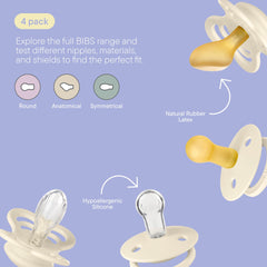 BIBS Try-It Collection anatomical nipple image showing adaptive fit for evolving oral development.