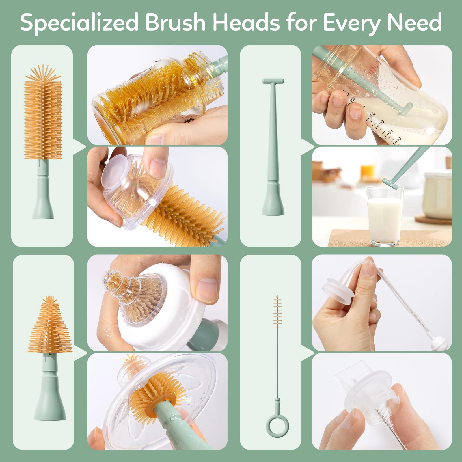 Bicboz food-grade silicone bottle brush is BPA-free and boil-safe.