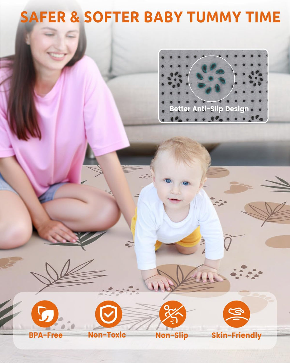 BICESTE foldable mat for indoor and outdoor use makes travel easy.