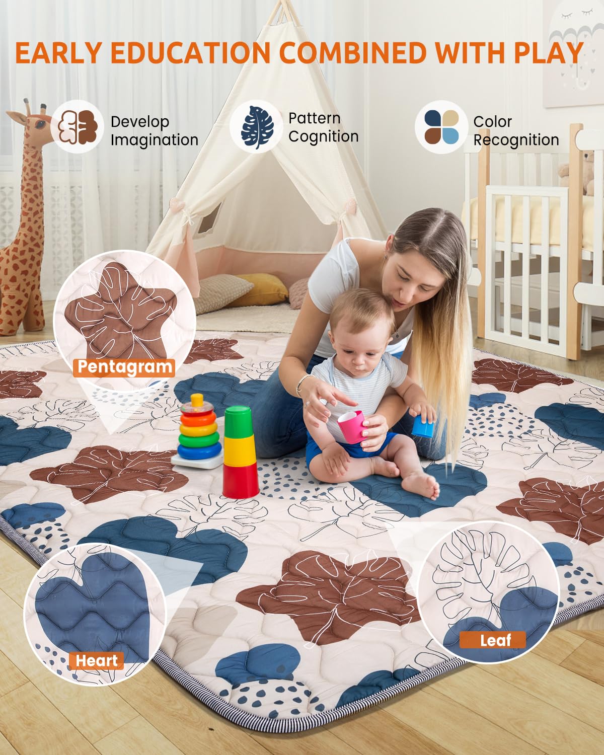 BICESTE non-slip bottom enhances safety on wood, tile, or carpet.