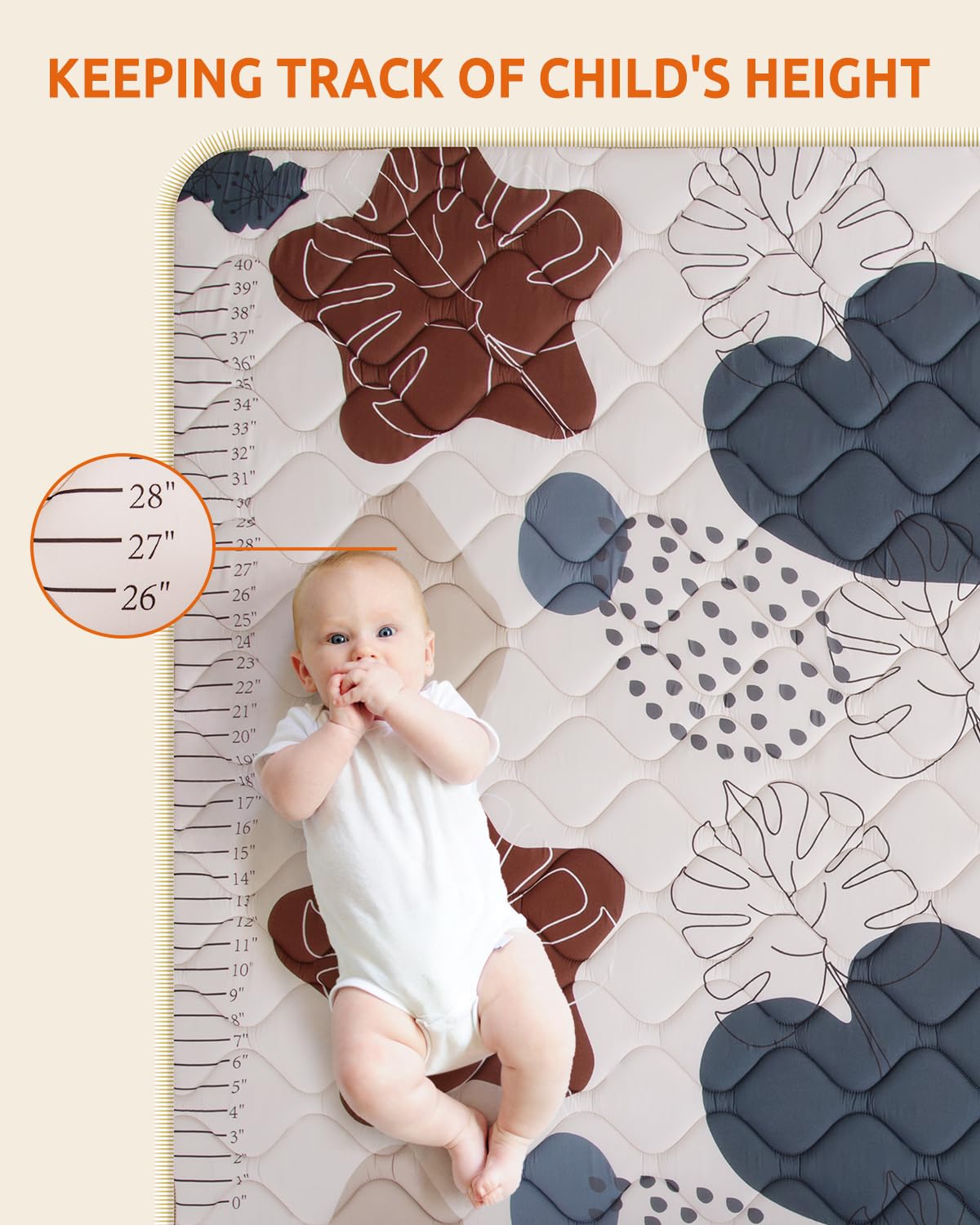 BICESTE non-slip bottom base keeps the mat stable on floors