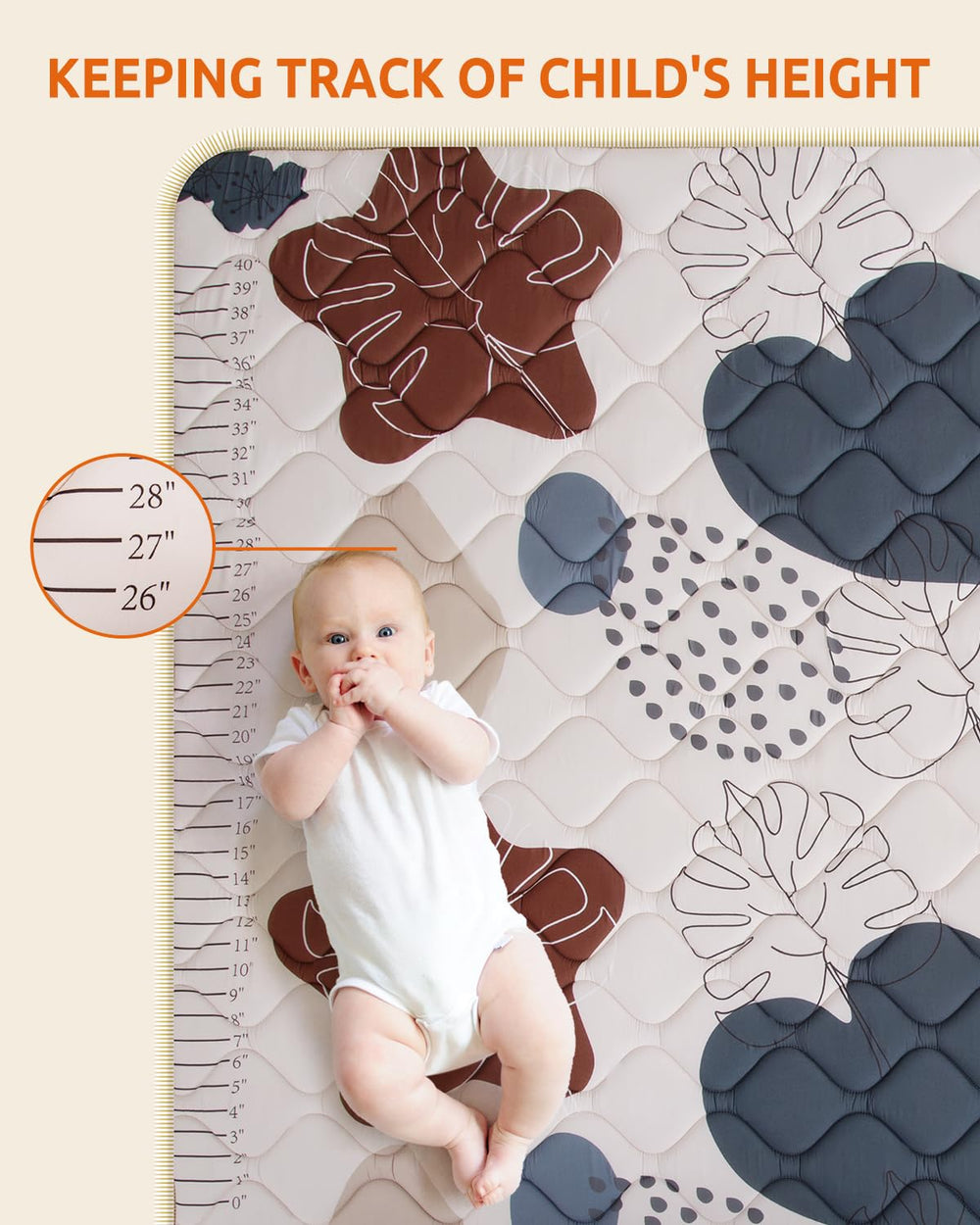 BICESTE non-slip bottom base keeps the mat stable on floors