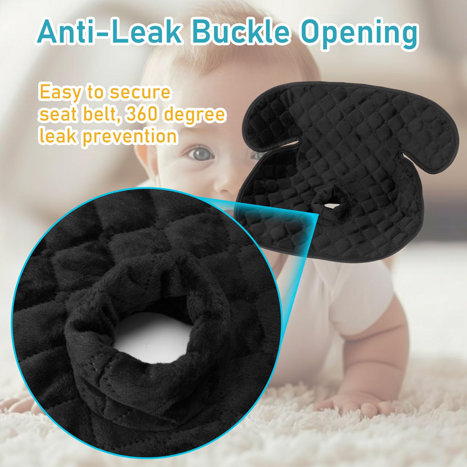 BicycleStore Piddle Pad non-slip back prevents shifting during car rides.