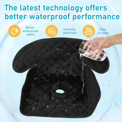 BicycleStore Piddle Pad waterproof back highlights anti-slip backing for secure car seat fit.