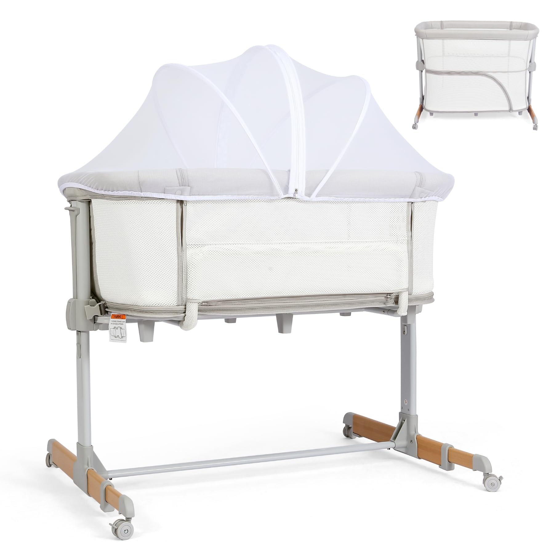 bicystar Baby Bassinet bedside-attachment for close, convenient near-bed sleep