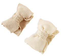 Bidadary baby girl topknot headband in warm knit, cozy for fall wear and photo shoots.