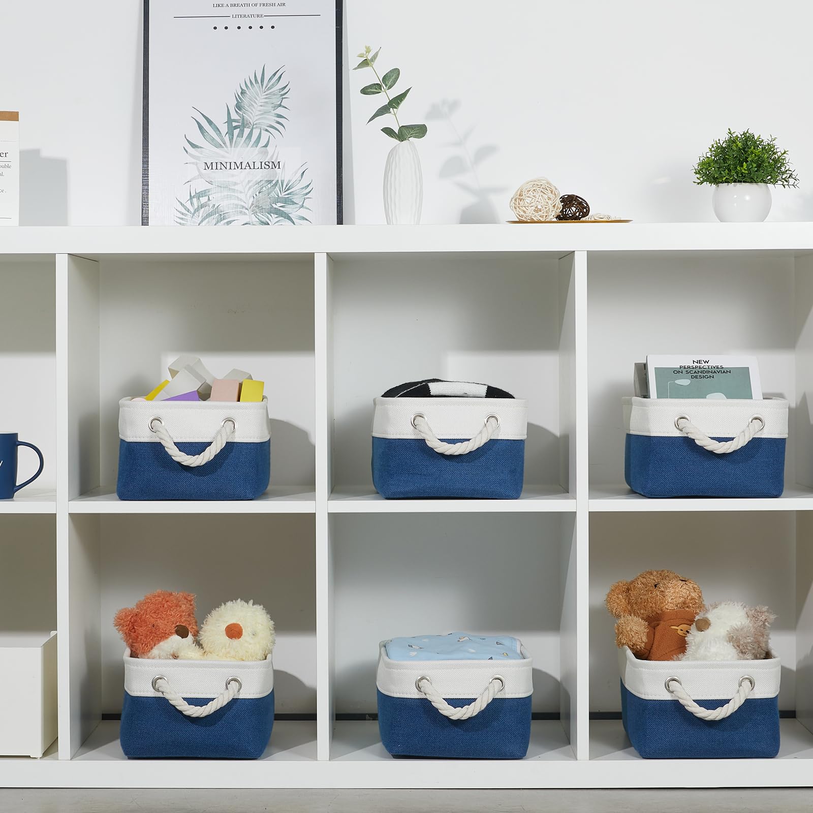 Bidtakay care tips show spot-cleaning to maintain look and shape of fabric baskets