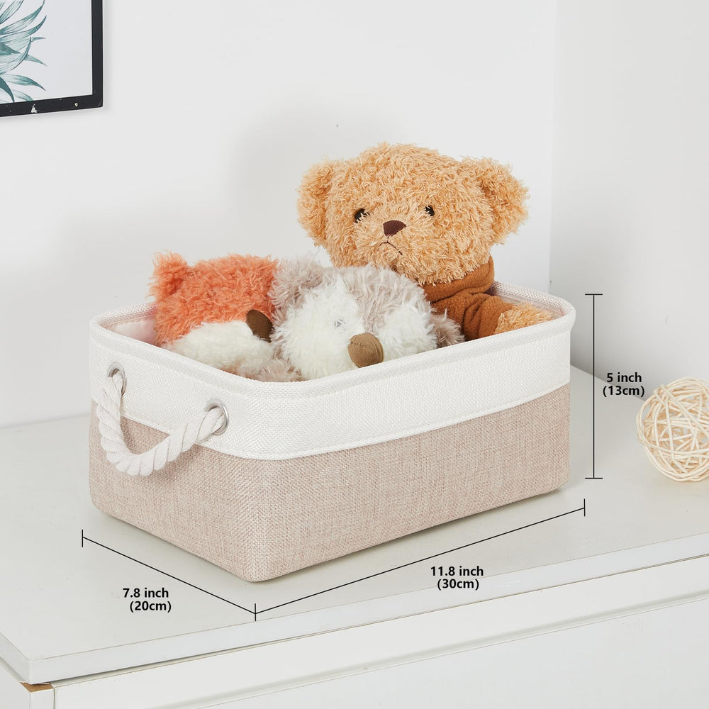 Bidtakay collapsible fabric storage beige six-pack keeps closets tidy.