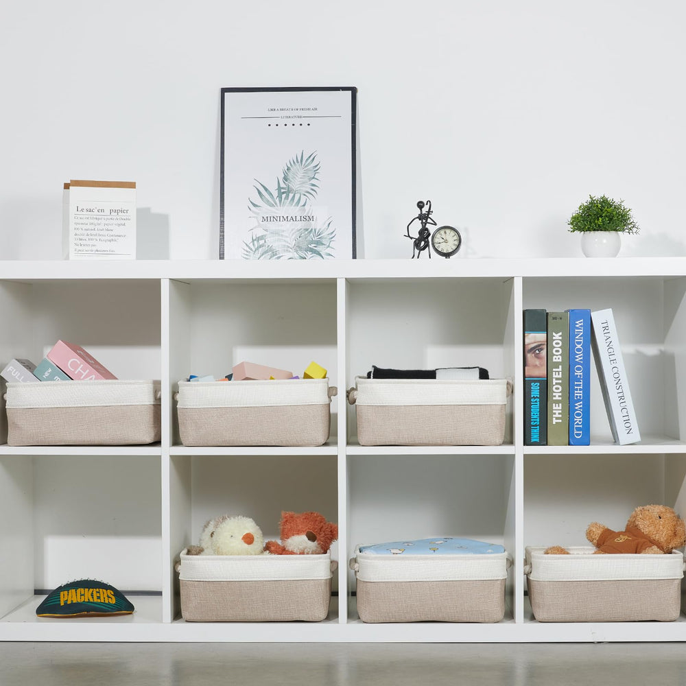 Bidtakay fabric baskets are easy to dust and spot-clean.