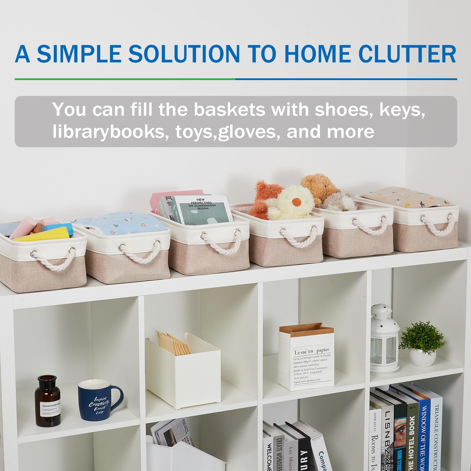 Bidtakay containers on shelf add lightweight, durable storage.