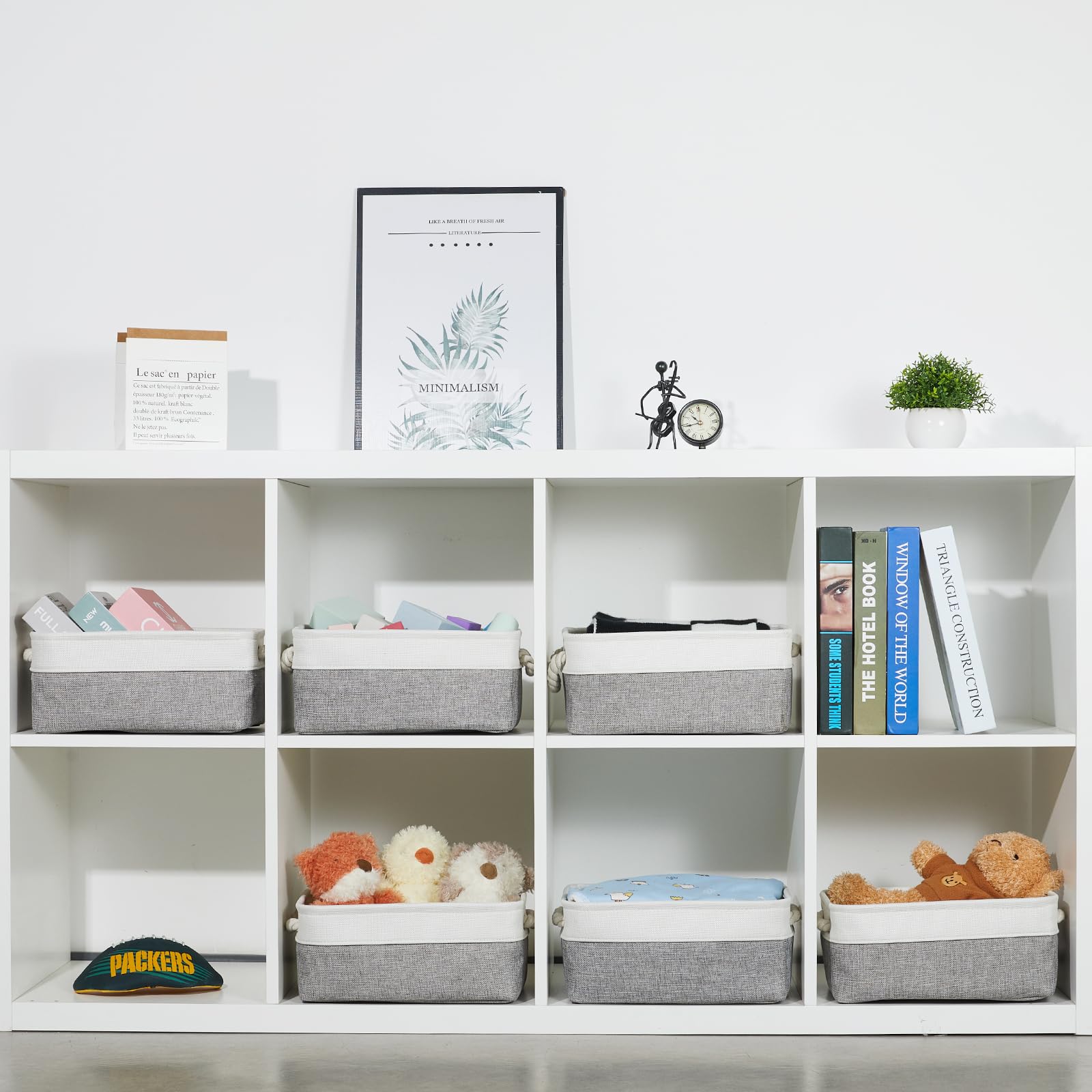 Bidtakay bathroom towels basket offers neat linen organization beside the sink.