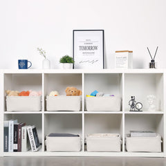 Bidtakay collapsible storage basket fold-flat view emphasizing space-saving design.