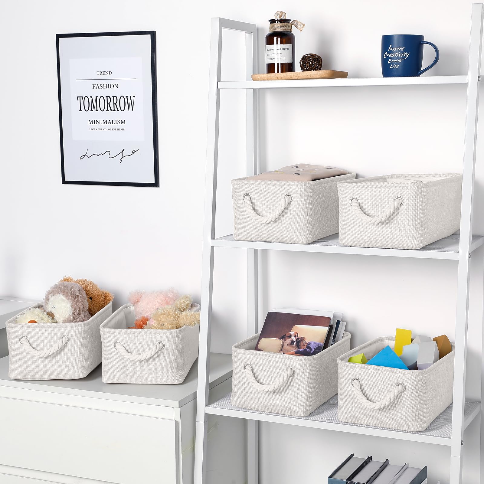 Bidtakay shelf-organization basket showing versatile utility for home and closet.