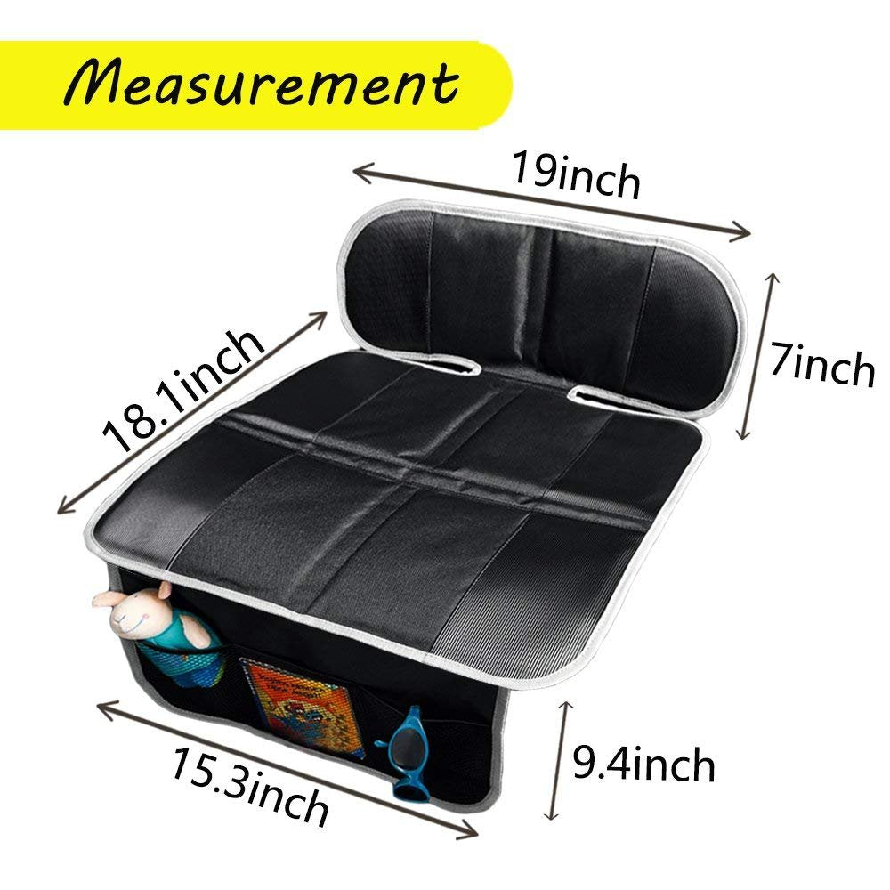Big Ant car seat protector showing latch compatibility for secure installation